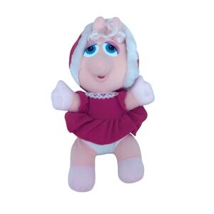Baby Miss Piggy 1987 Plush Doll Muppets Jim Henson Stuffed Toy‎